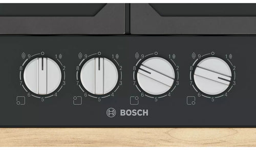 Bosch PCP6A6I90 - Black Gas Hob - 60cm
