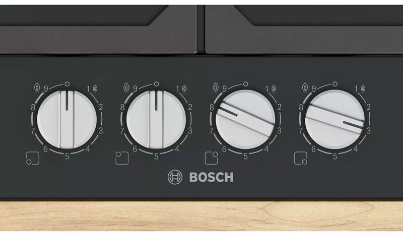 Bosch PCP6A6I90 - Black Gas Hob - 60cm
