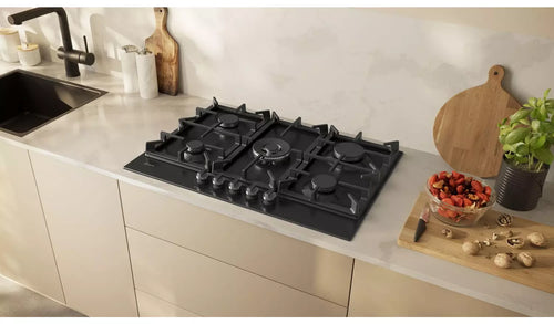 Neff T27CIQ8S0 - Black Gas Hob - 75cm - 5 Cooking Zones
