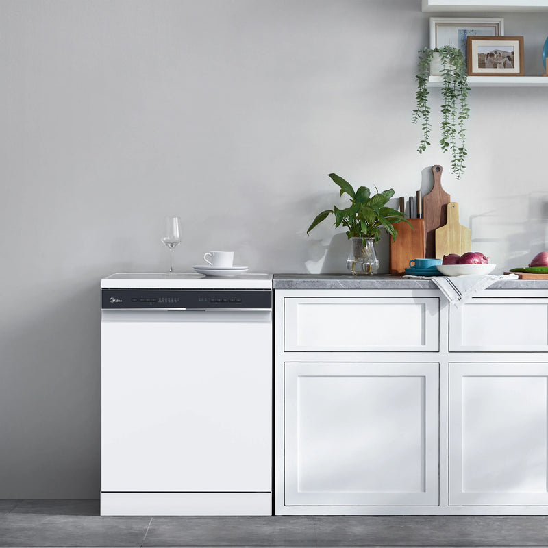 Midea MDWEF1433D(W)-WG-UK - White 14 Place Freestanding Dishwasher - 60cm - C Rated