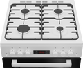 Beko KTG613 - White 60cm Gas Cooker - Twin Cavity - A+ Energy