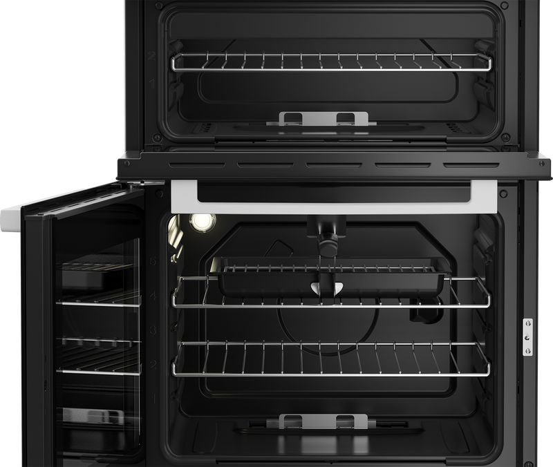 Beko KTG613 - White 60cm Gas Cooker - Twin Cavity - A+ Energy