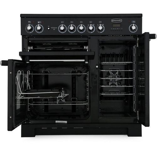 Rangemaster Kitchener KCH90ECCR/C - Cream/Chrome Range Cooker - 135L - A Energy Rated