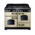 Rangemaster Classic Deluxe CDL110DFFCR/C - Cream/Chrome Dual Fuel Range Cooker - 146L - A Rated
