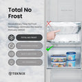 Teknix FFPH1825PW - White 256L Fridge Freezer - Total No Frost - F Energy