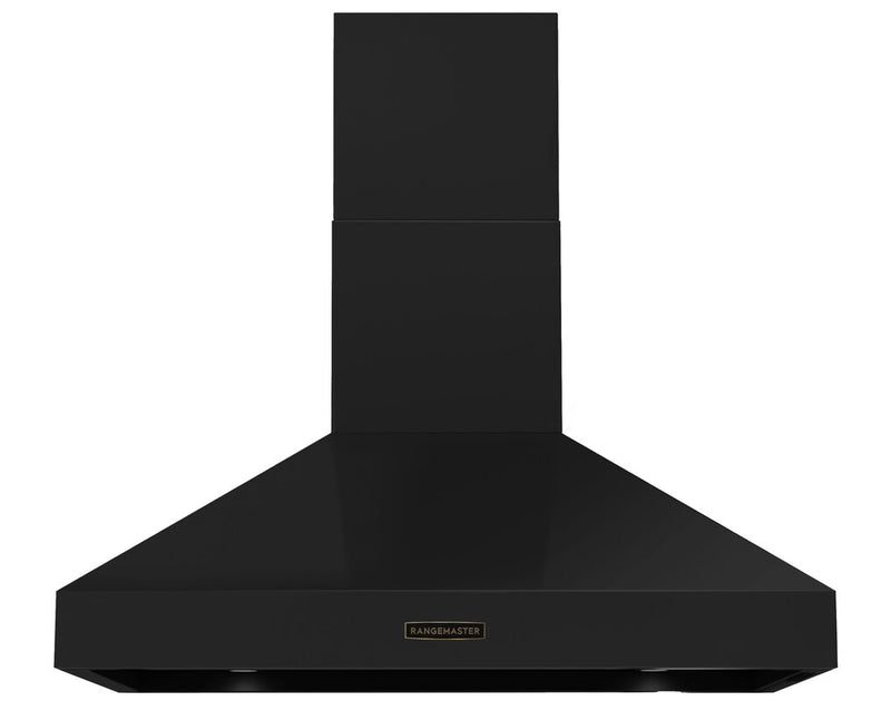 Rangemaster RDLXHD100PGBL/AB1 100 Deluxe Cooker Hood – Gloss Black / Antique Brass