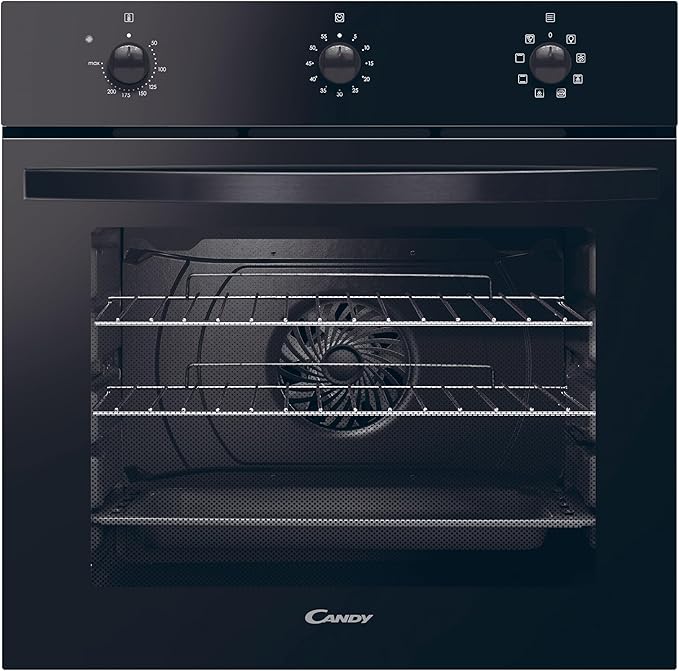 Candy FIDCN602 - Black 70L Single Oven - 8 Functions - A+ Energy