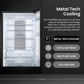 Teknix FFH1865BIX - Black Freestanding 60/40 Frost Free Fridge Freezer - D energy - Display