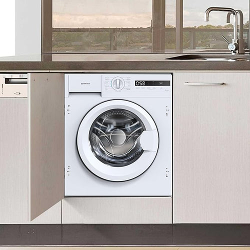 Teknix BITKW814 - White 8KG Integrated Washing Machine - 1400 RPM - A energy - Display