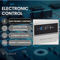 Teknix CH142 - White Freezer - Garage Safe - E energy - Display