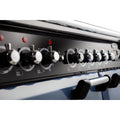 Rangemaster Classic Deluxe CDL110ECBL/B - Black/Brass 110cm Range Cooker - Ceramic Hob - A Rated