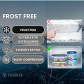 Teknix TFF1715W - White Freestanding Frost Free Freezer - Garage Safe - E energy - Display