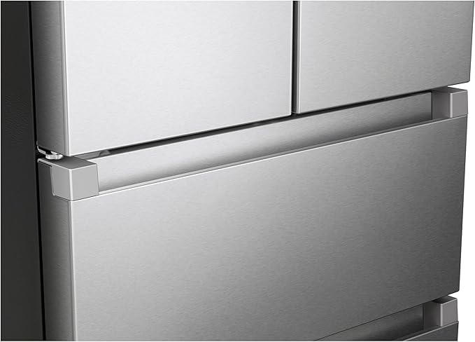 Teknix THFD17870X - Silver Freestanding American Frost Free Fridge Freezer - E energy