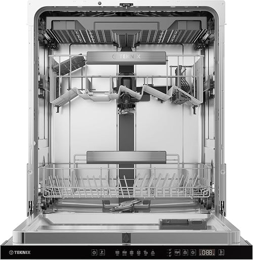 Teknix TX3BD608 - Black Full Size Dishwasher - 15 Place Settings - C Energy Rating