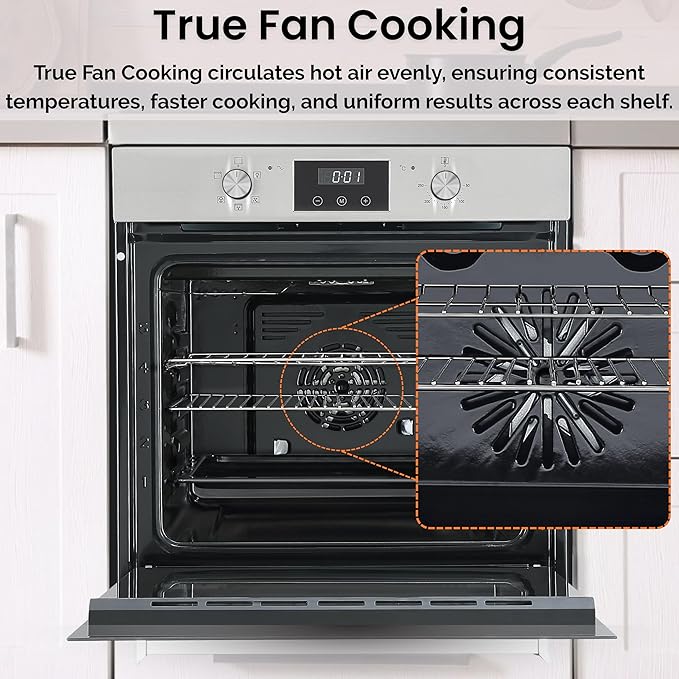 Teknix BITK264ESX - Stainless Steel Single Oven - 70L Capacity - A Energy Rating - Display