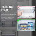 Teknix FF1860S/E - Silver Freestanding 50/50 Frost Free Fridge Freezer - E energy