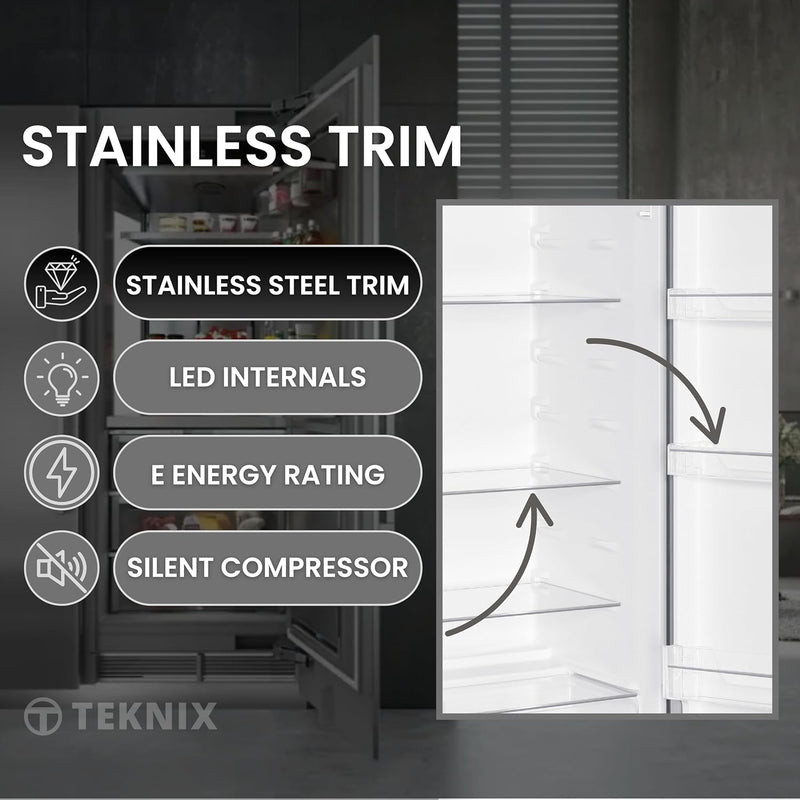 Teknix TL1435X - Inox Finish - 242L Freestanding Larder Fridge - F energy