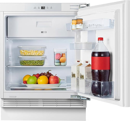Teknix BITHUR4 - White Under Counter Fridge - 138L with Ice Box - E Energy Rating