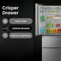 Teknix THFD17870X - Silver Freestanding American Frost Free Fridge Freezer - E energy