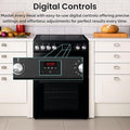 Teknix TKED64B - Black 4 Zone Electric Double Oven - Manual cleaning - A energy