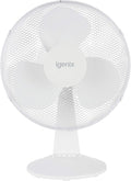 Igenix DF1610 - White 50W Portable Desk Fan - 16 Inch - 3 Speed Settings - Oscillating