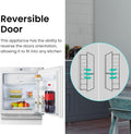 Teknix BITHUR4 - White Under Counter Fridge - 138L with Ice Box - E Energy Rating