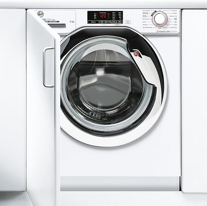 Hoover HBWS49D1ACE-80 - White 9KG Washing Machine - 1400 RPM - C energy - Display
