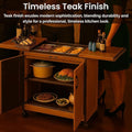 Teknix TK2HOSTT - Teak Food Trolley Warming Drawer