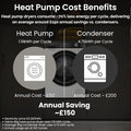 Teknix TKHP8HW - White 8KG Heat Pump Tumble Dryer - E Energy