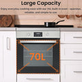 Teknix BITK264ESX - Stainless Steel Single Oven - 70L Capacity - A Energy Rating - Display