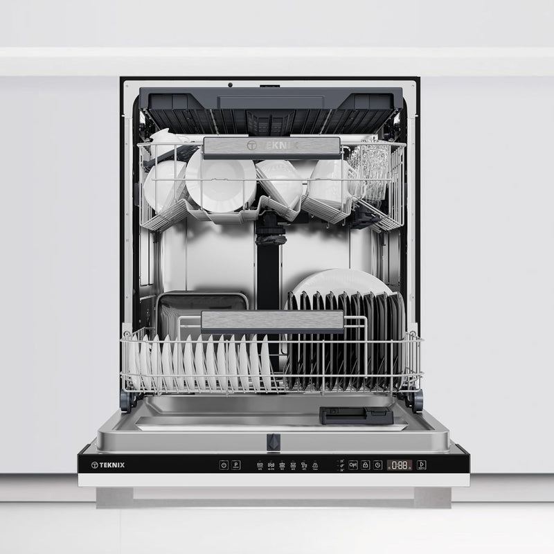 Teknix TX3BD608 - Black Full Size Dishwasher - 15 Place Settings - C Energy Rating