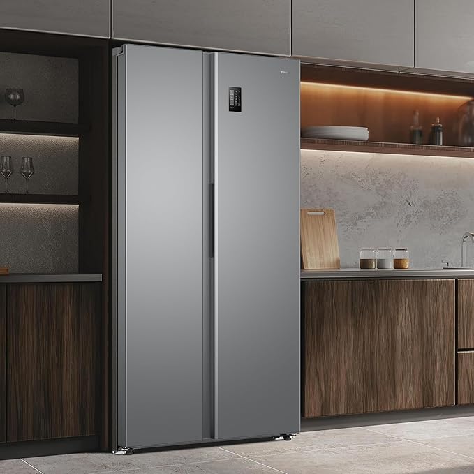 Teknix TX2SBS1791PBIX - Stainless Steel American Fridge Freezer - 523L - E Energy Rating