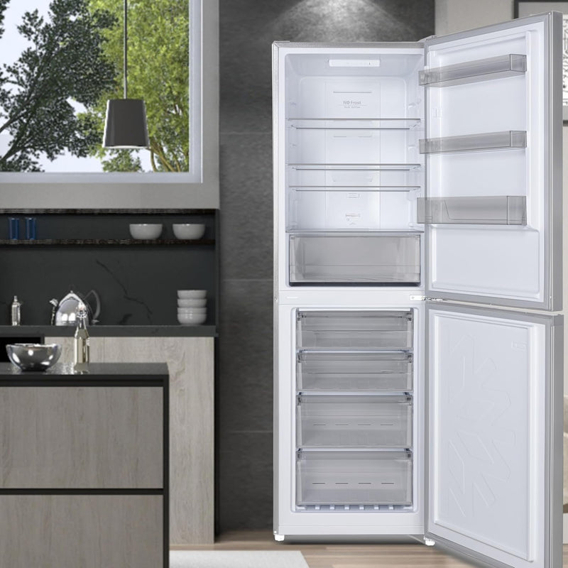 Teknix FF1860S/E - Silver Freestanding 50/50 Frost Free Fridge Freezer - E energy