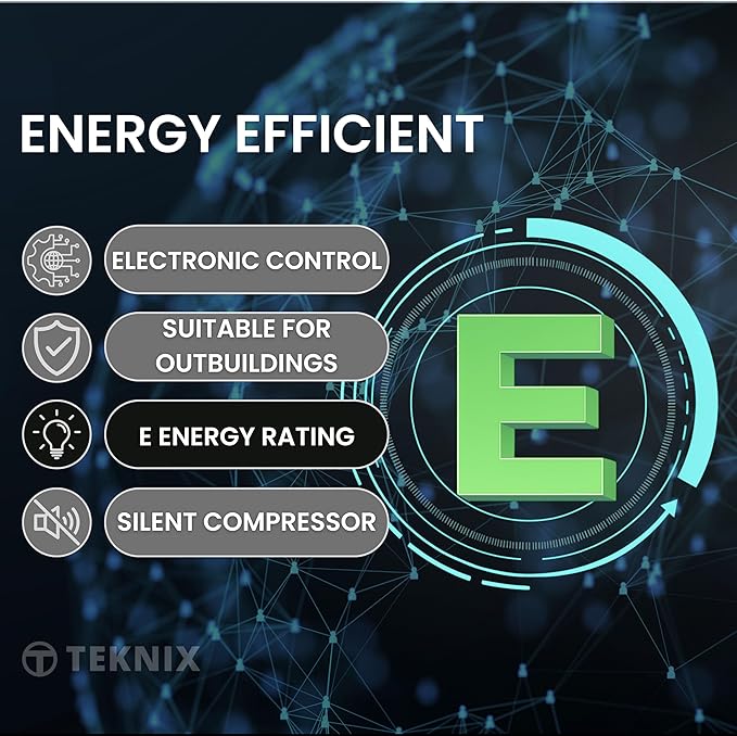 Teknix CH142 - White Freezer - Garage Safe - E energy