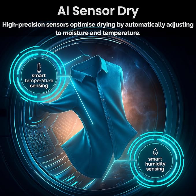 Teknix TKHP9HW - White 9KG Heat Pump Condenser Dryer - E energy