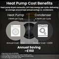 Teknix TKHP8HS - Titanium 8KG Heat Pump Tumble Dryer - E Energy - Display