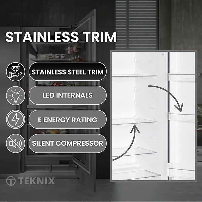 Teknix TL1435W - White Larder Fridge - F energy