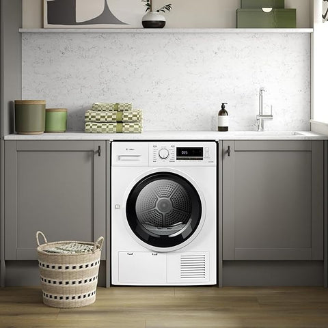 Teknix TK2CLED8W - White 8KG Condenser Tumble Dryer - Freestanding
