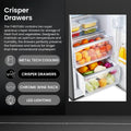 Teknix TH60TLBIX - Black Steel Finish 370L Larder Fridge - 185.5cm x 65.1cm x 59.5cm - D Energy Rating