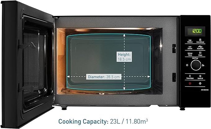 Panasonic NNSD25HBBPQ - Black Freestanding Microwave