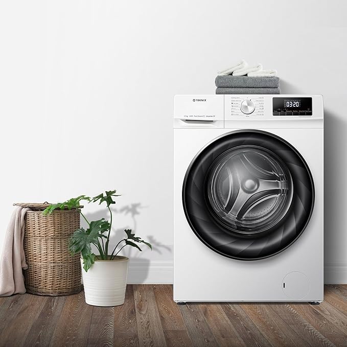 Teknix TKW12142HW - White Freestanding 12KG Washing Machine - 1400