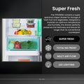 Teknix FFPH186W - White 60/40 Split Fridge Freezer - 304L Capacity - E Rated