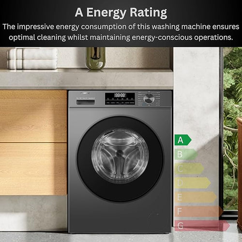 Teknix TK3W814XS - Silver 8KG Washing Machine - 1400 RPM - A energy