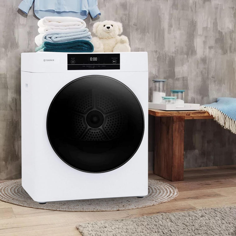 Teknix TK2V3W - White 3KG  Small Compact Vented  Tumble Dryer - C Energy Rating