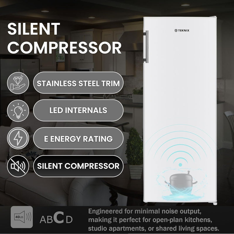Teknix TL1435W - White Larder Fridge - F energy