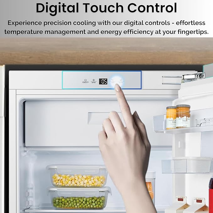 Teknix BITHUR4 - White Under Counter Fridge - 138L with Ice Box - E Energy Rating
