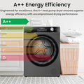 Teknix TK5HP9HS - Titanium 9KG Tumble Dryer - Heat Pump - E Energy Rating