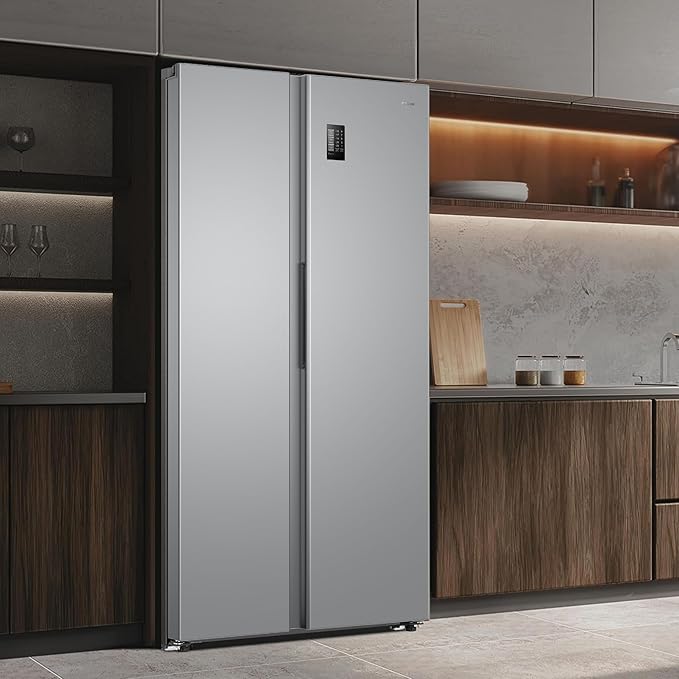 Teknix TX2SBS1791PS - Silver American Fridge Freezer - 530L - Side-by-Side - Frost Free - E Energy