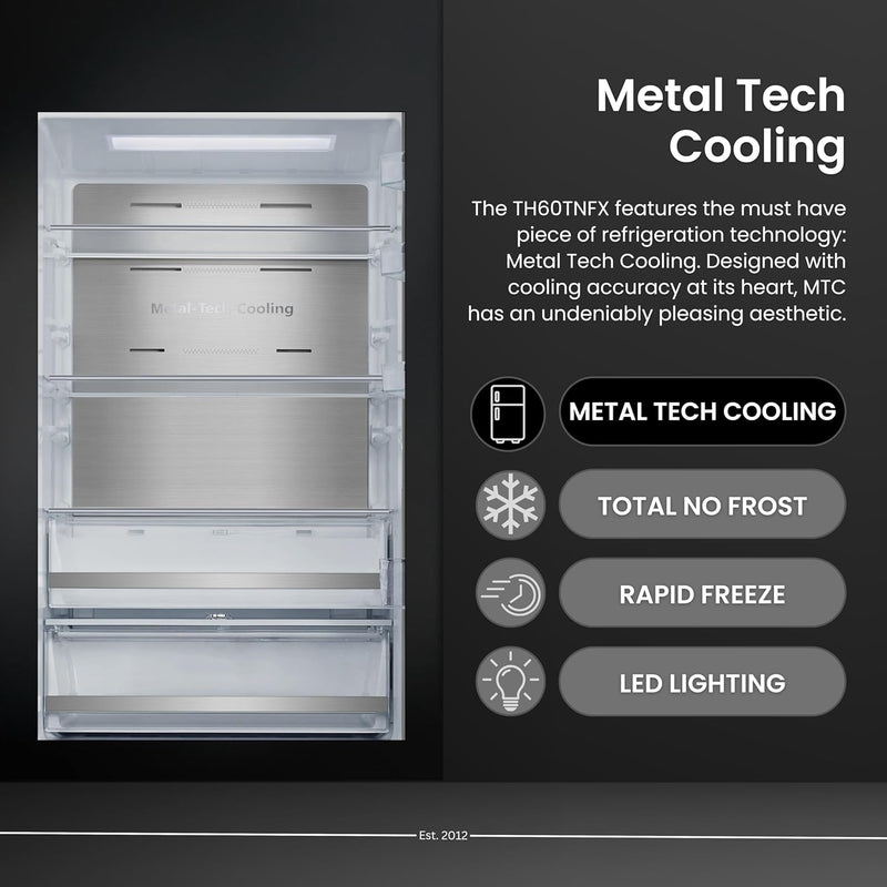 Teknix TH60TNFX - Silver Freestanding Frost Free Freezer - Garage Safe  - E energy