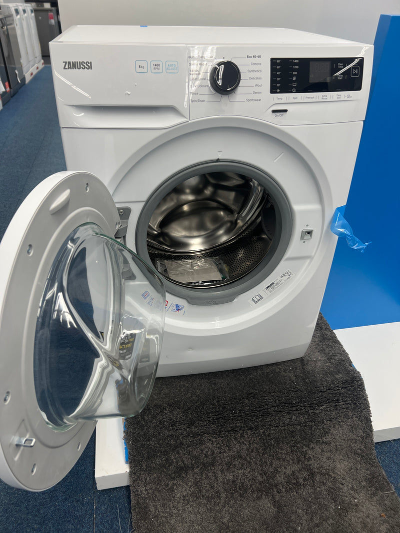 Zanussi ZWF842C3PW - White Freestanding 8KG Washing Machine - 1400 RPM - C energy - Unboxed